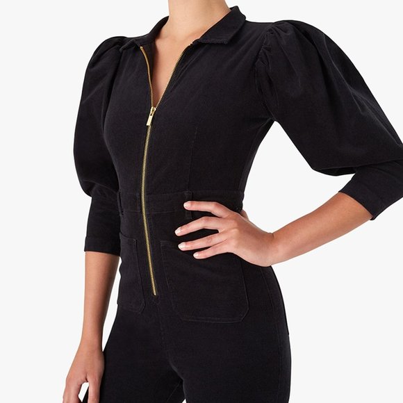 We Wore What 70’s Corduroy Retro Flare Jumpsuit - Picture 3 of 6